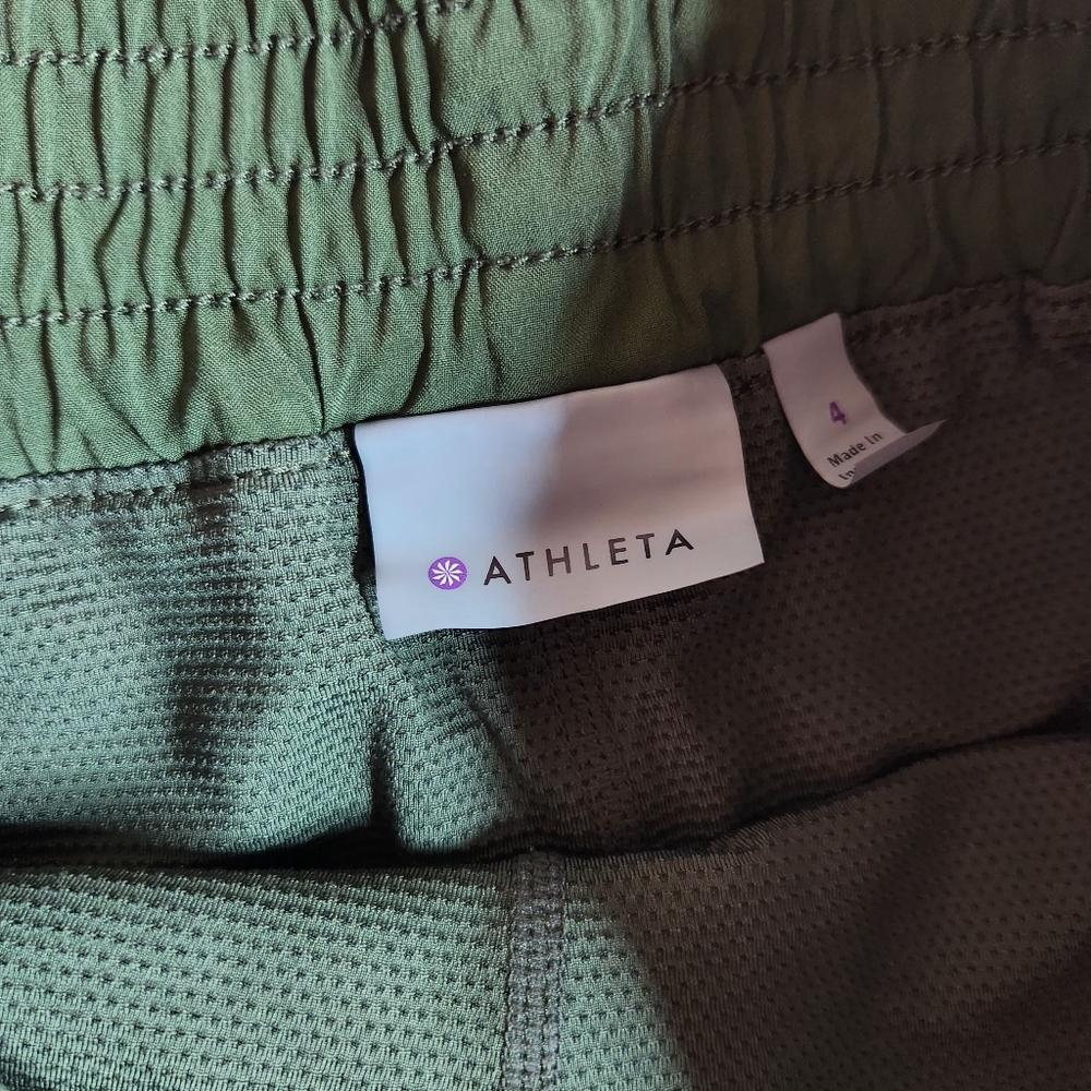 Athleta Chelsea Cargo Skort Performance Green Zip‎ Pockets Size4 - Picture 2 of 8